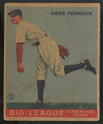 1933 Goudey Herb Pennock #138 VG