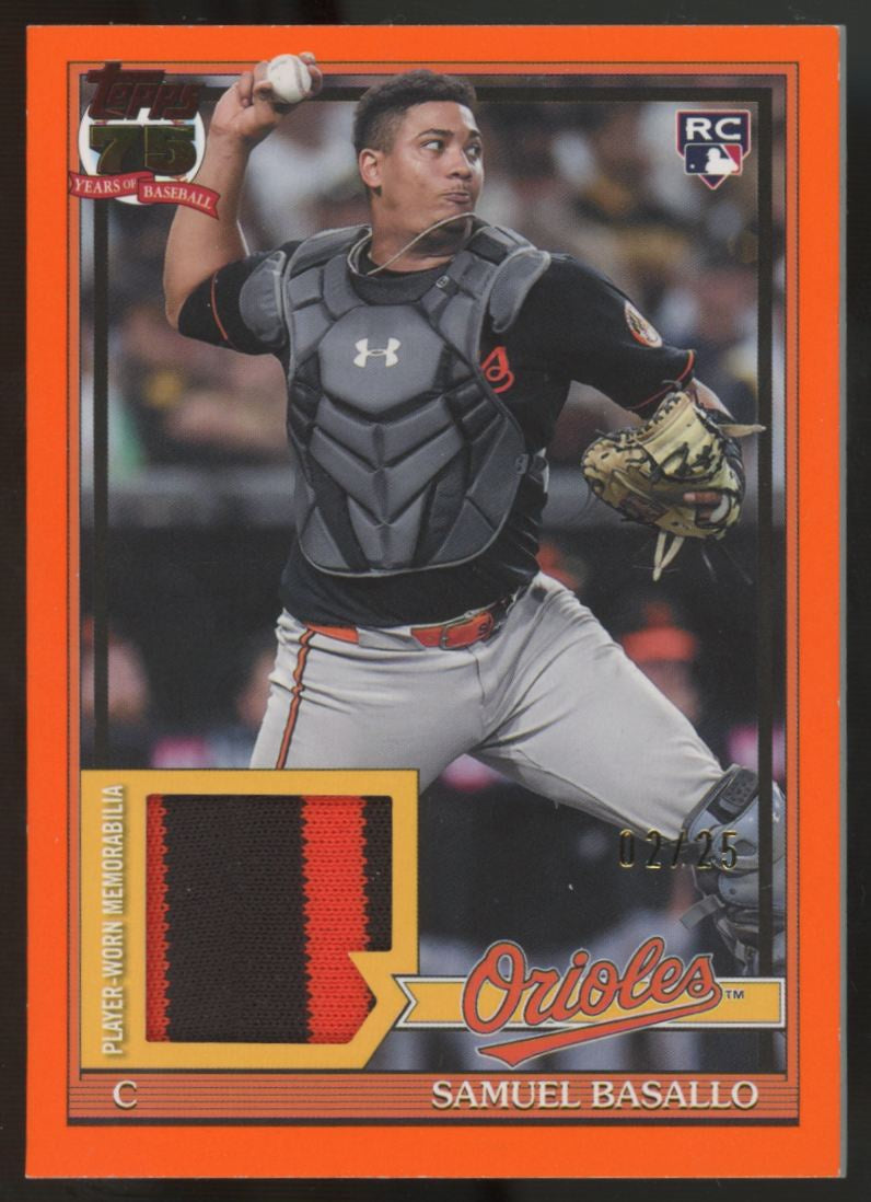 2026 Topps Series Two Samuel Basallo RC 1991 Patch Orange /25 #91R2-SB
