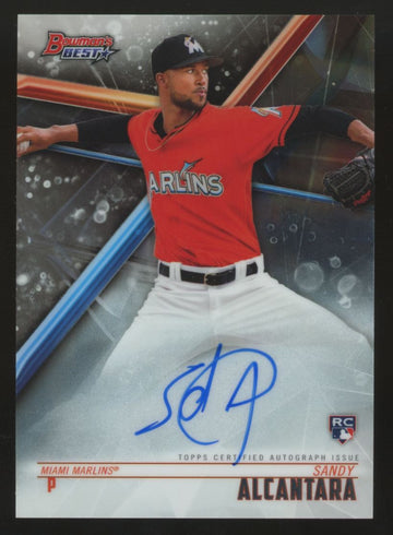 2018 Bowman's Best Sandy Alcantara RC Best Of '18 Auto #B18-SA