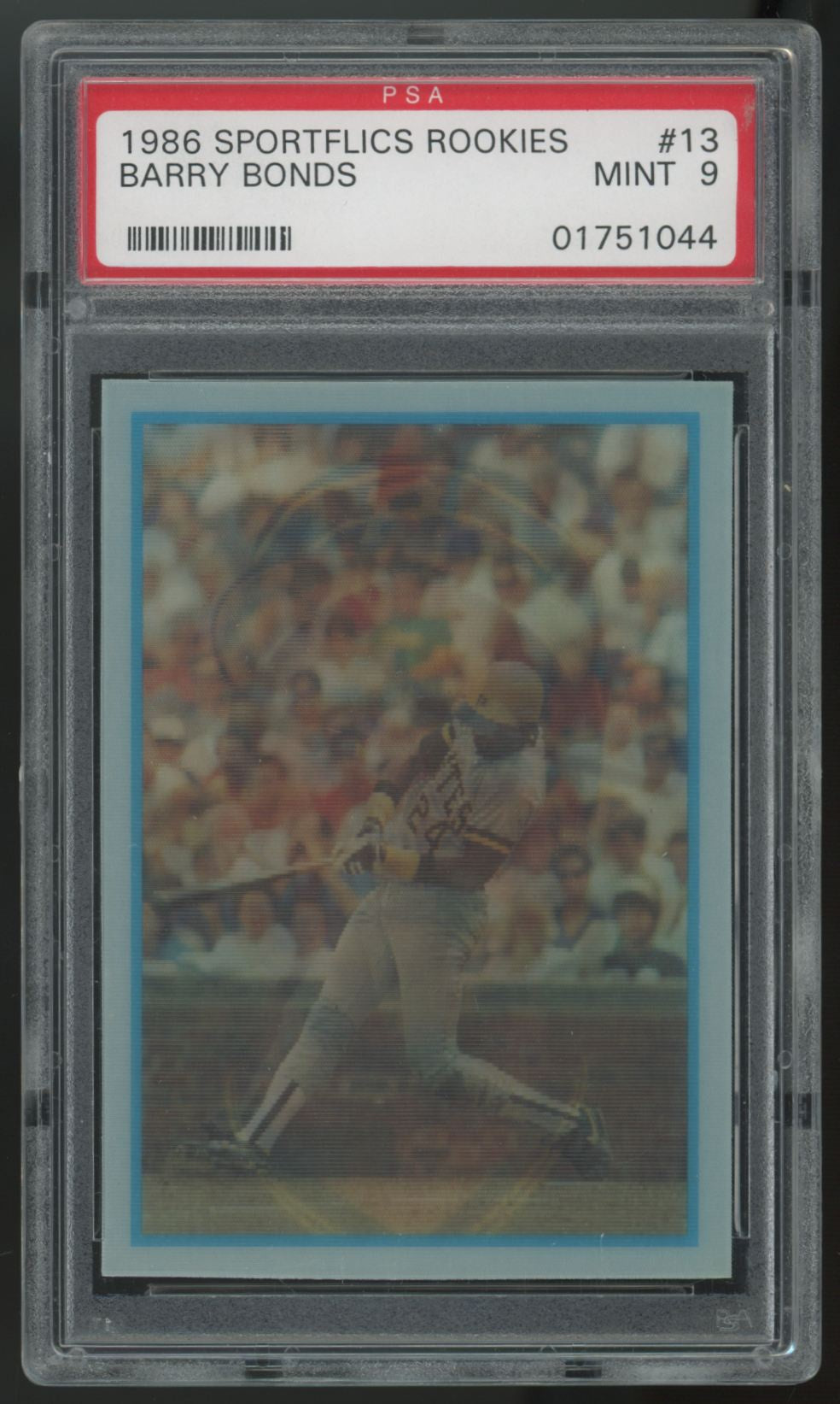 1986 Sportflics Rookies Barry Bonds RC #13 PSA 9