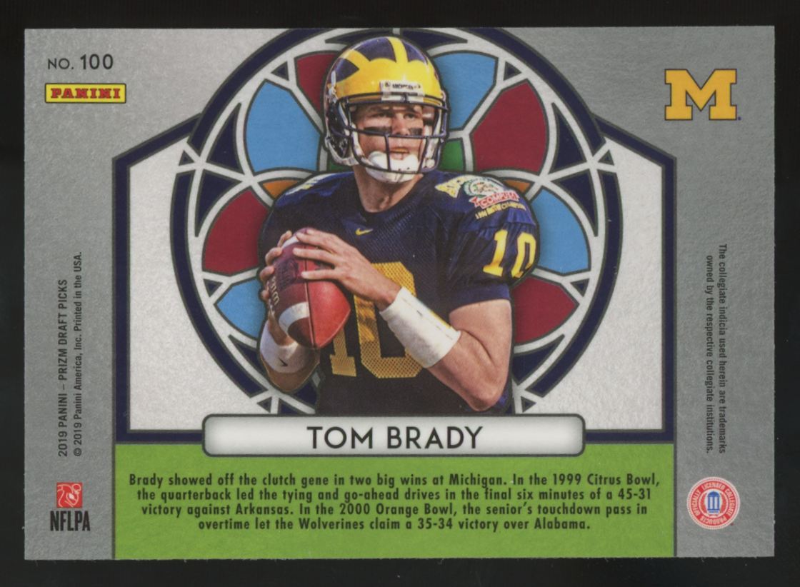 2019 Panini Prizm Draft Tom Brady Stained Glass #100