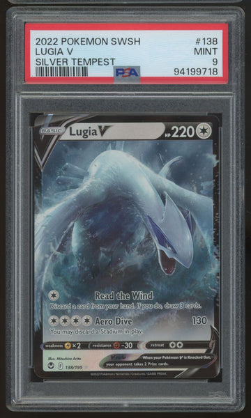 2022 Pokemon Lugia V Silver Tempest #138 PSA 9