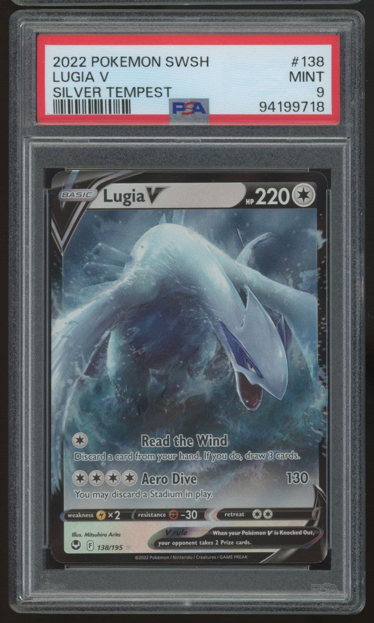 2022 Pokemon Lugia V Silver Tempest #138 PSA 9