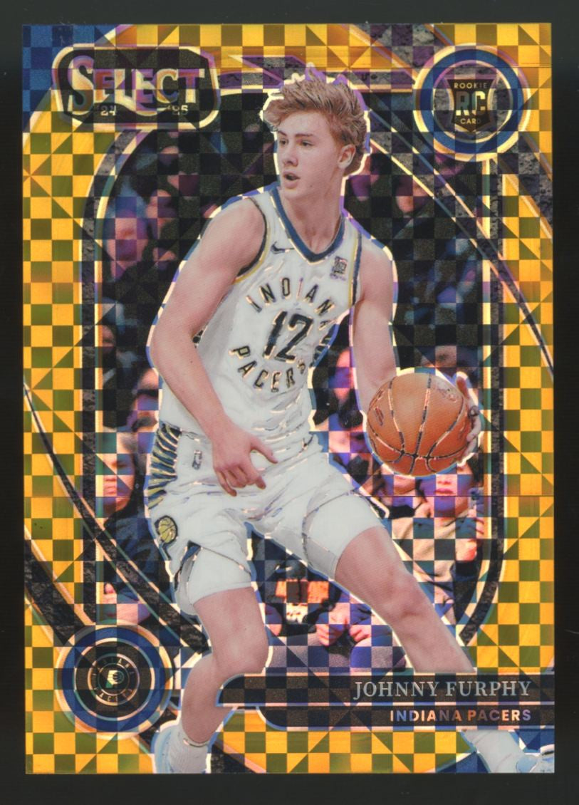 2024-25 Panini Select Johnny Furphy RC Courtside Gold Prizm /10 #297