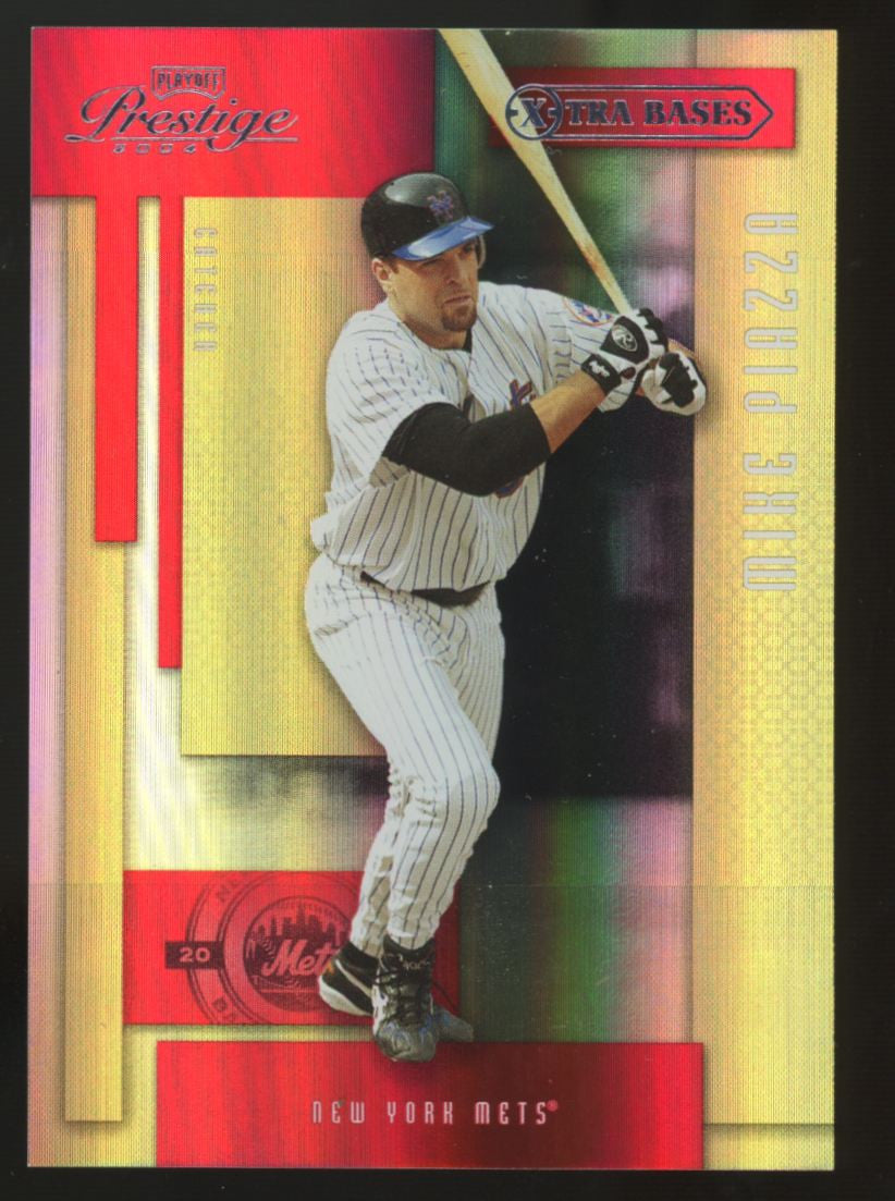 2004 Playoff Prestige Mike Piazza Xtra Bases Red /25 #121