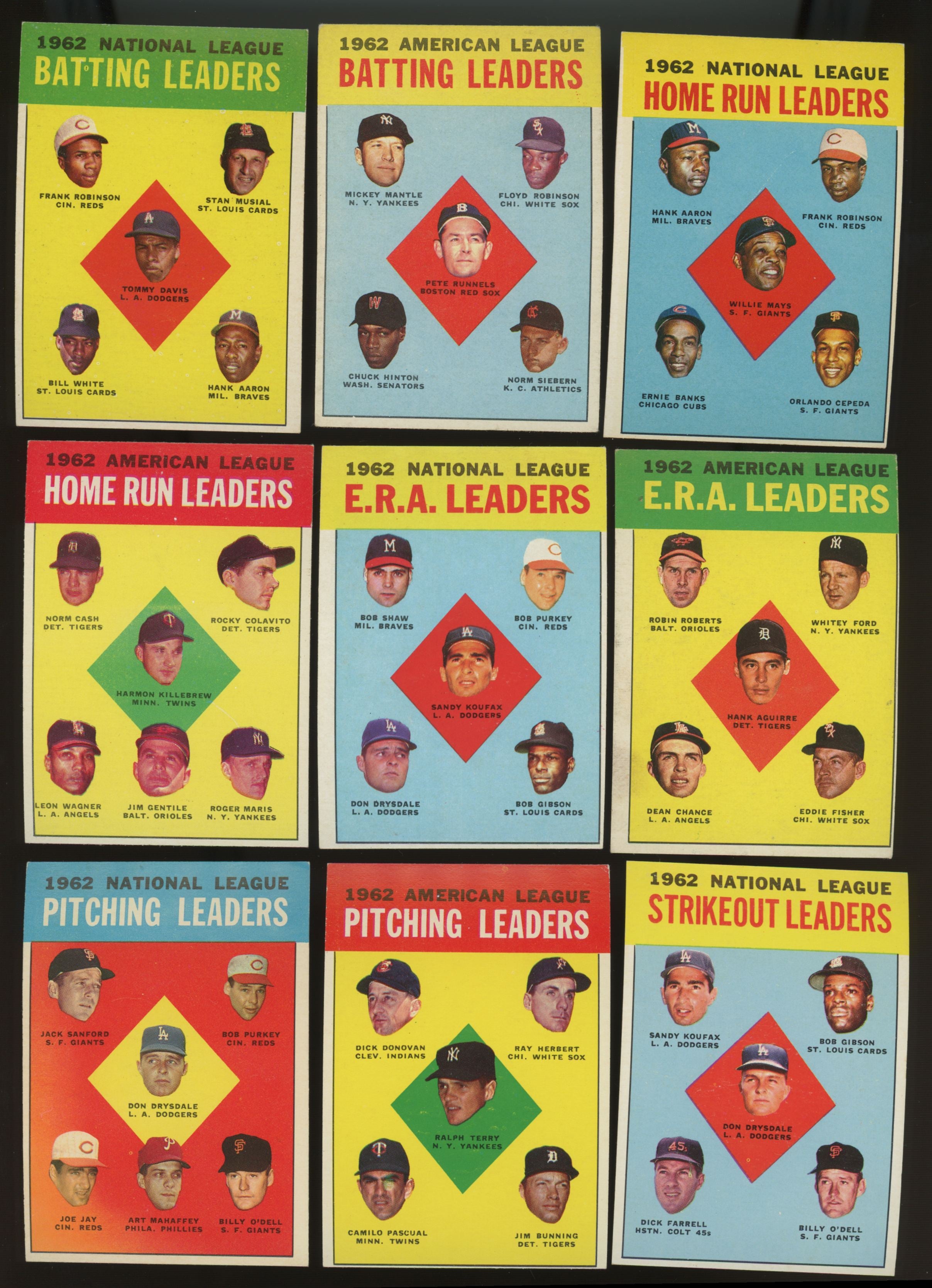 1963 Topps Baseball Near Complete Set (538/576) EX-EX/MT