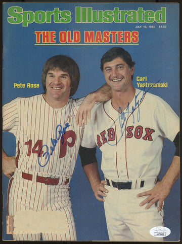 Pete Rose Carl Yastrzemski Signed Autographed Sports Illustrated Magazine JSA