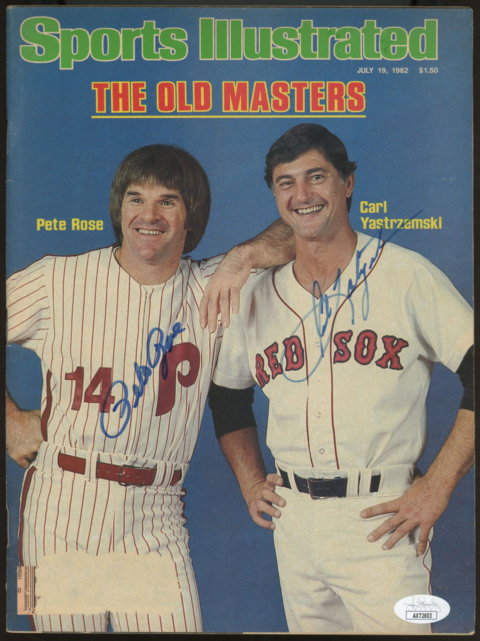 Pete Rose Carl Yastrzemski Signed Autographed Sports Illustrated Magazine JSA
