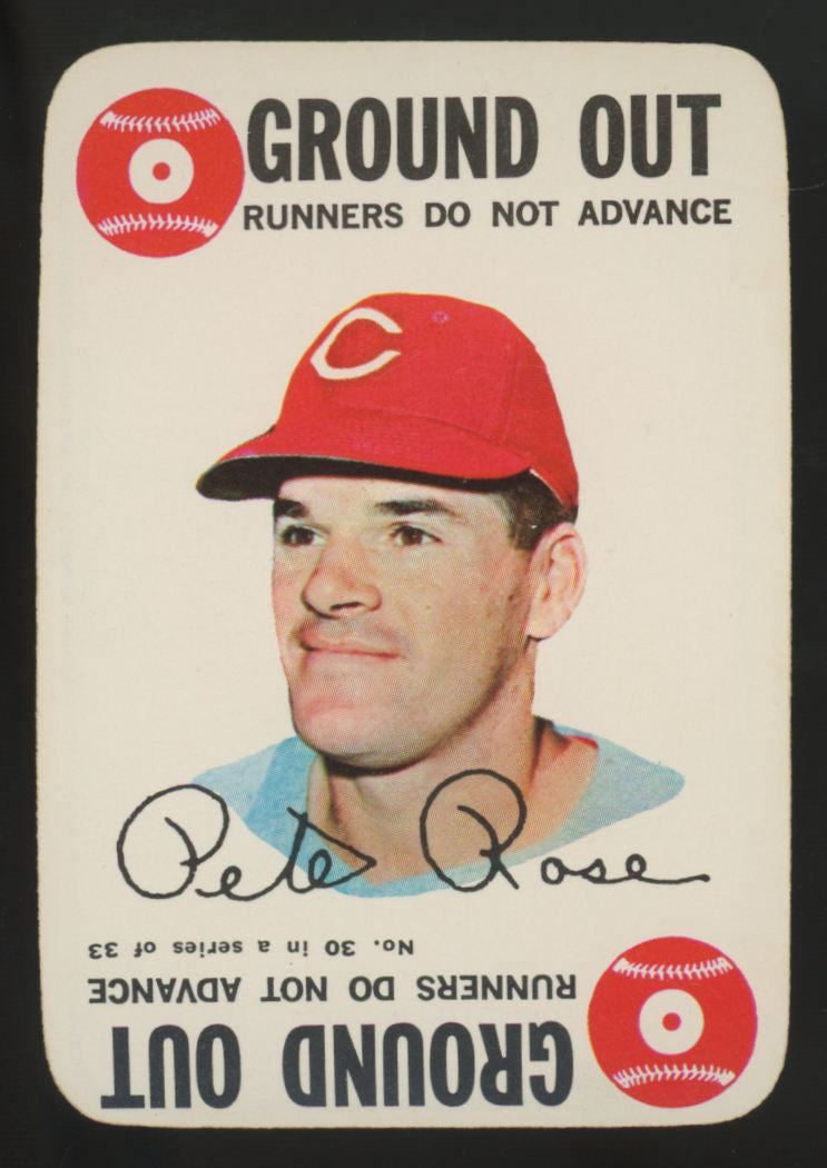 1968 Topps Game Pete Rose Ground Out #30 VG (Crease)