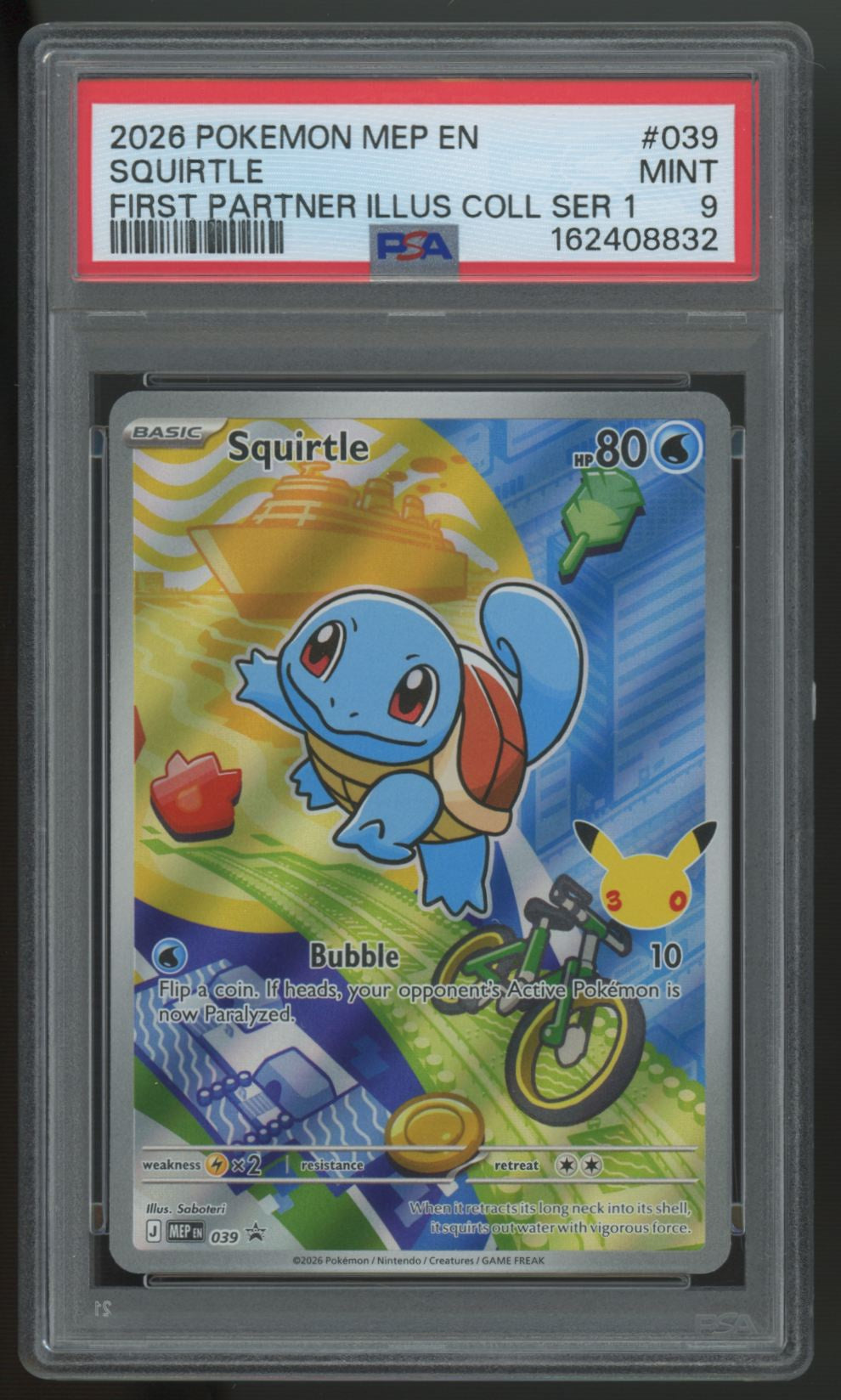 2026 Pokemon Squirtle First Partner Collection Promo #39 PSA 9 (B)