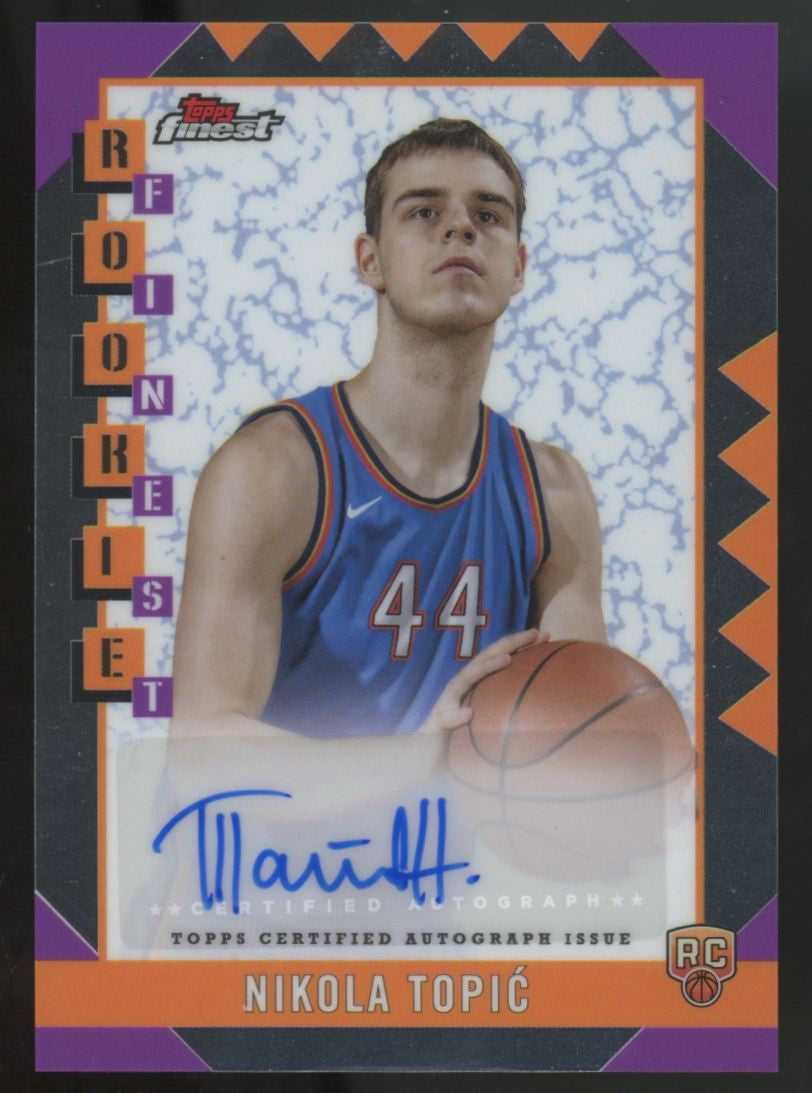 2024-25 Topps Finest Nikola Topic RC Auto #RFA-NT