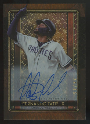 2020 Topps Tribute Fernando Tatis Jr. Orange Iconic Perspectives Auto /25