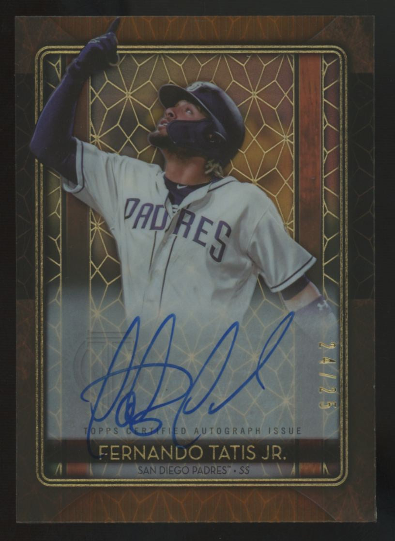 2020 Topps Tribute Fernando Tatis Jr. Orange Iconic Perspectives Auto /25