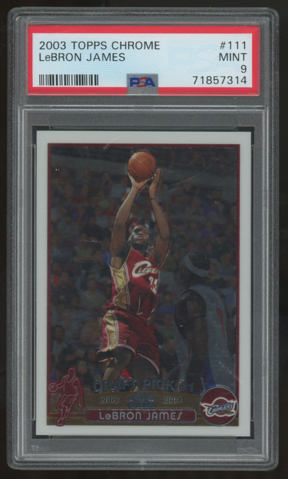 2003-04 Topps Chrome LeBron James RC #111 PSA 9 *314