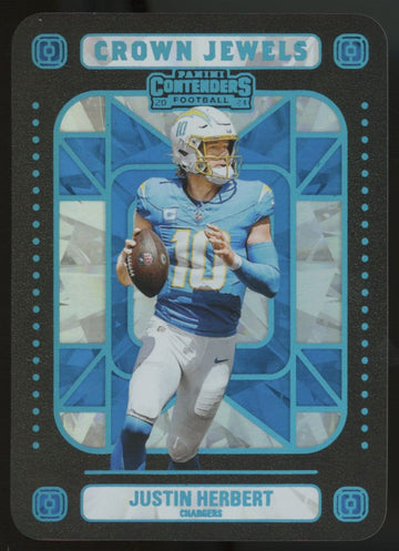 2024 Contenders Justin Herbert Crown Jewels Blue #11