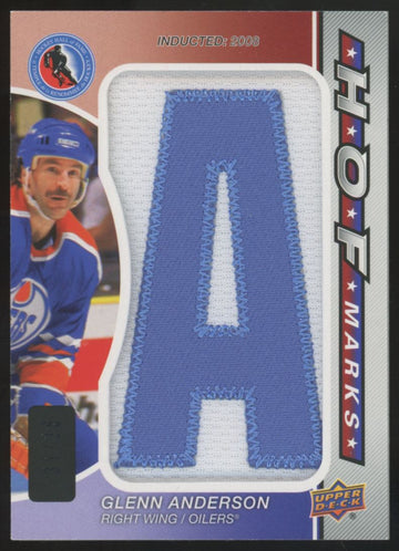 2023-24 SP Game Used Glenn Anderson HOF Marks Manufactured Patch /35 #HOFM-GA