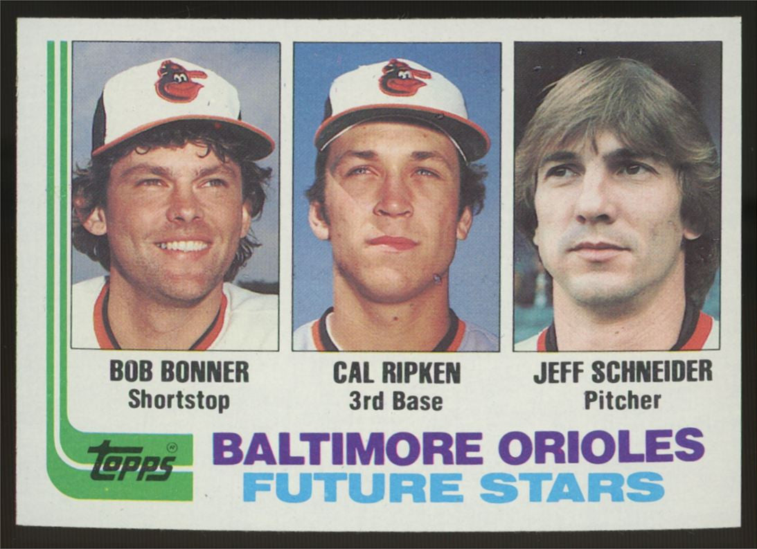 1982 Topps Future Stars Bonner Schneider Cal Ripken Jr. RC #21 NM-MT