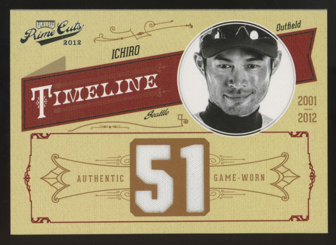 2012 Panini Prime Cuts Ichiro Timeline Patch /51 #23