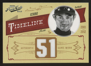 2012 Panini Prime Cuts Ichiro Timeline Patch /51 #23