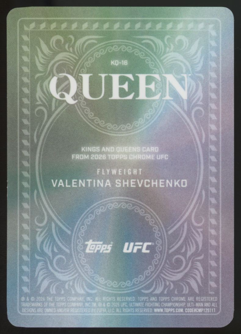 2026 Topps Chrome UFC Valentina Shevchenko Kings & Queens SSP #KQ-16