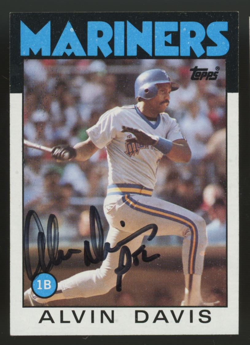 1986 Topps Alvin Davis #440 Signed Auto JSA