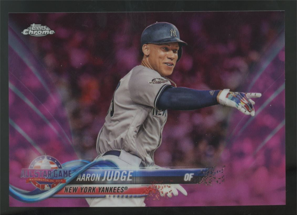 2018 Topps Chrome Update Aaron Judge Pink Refractor #HMT70