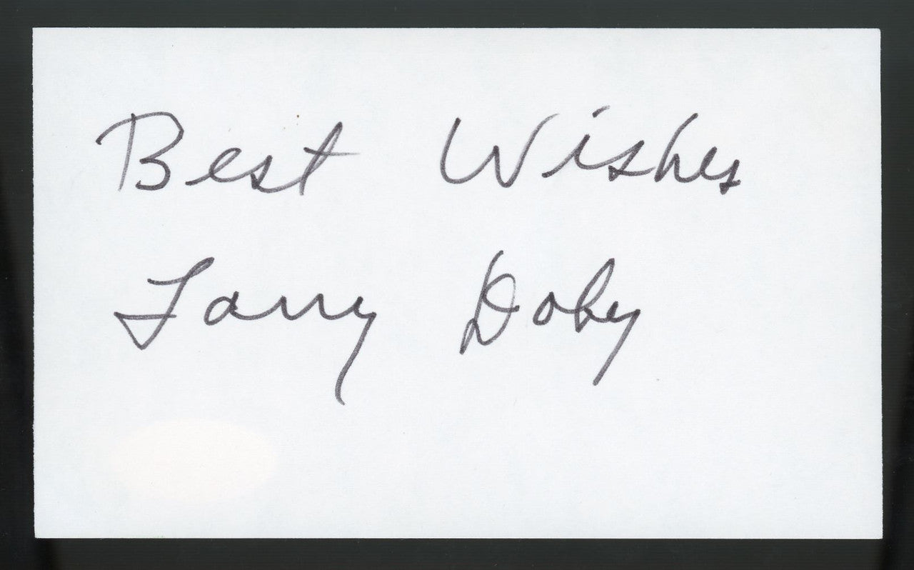 Larry Doby Signed Autographed Cut JSA (d. 2003)