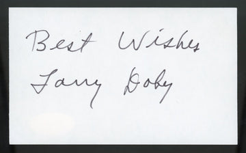 Larry Doby Signed Autographed Cut JSA (d. 2003)