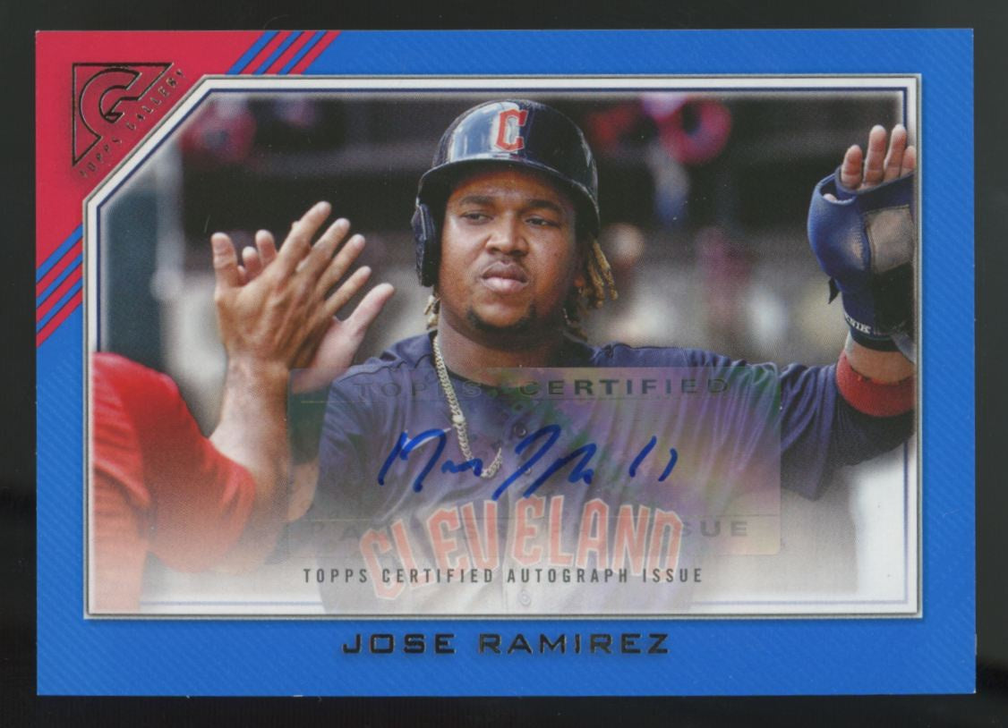2022 Topps Gallery Jose Ramirez Veteran Blue Auto /50 #VA-JRA