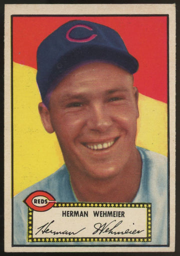 1952 Topps Herman Wehmeier Black Back #80 EX