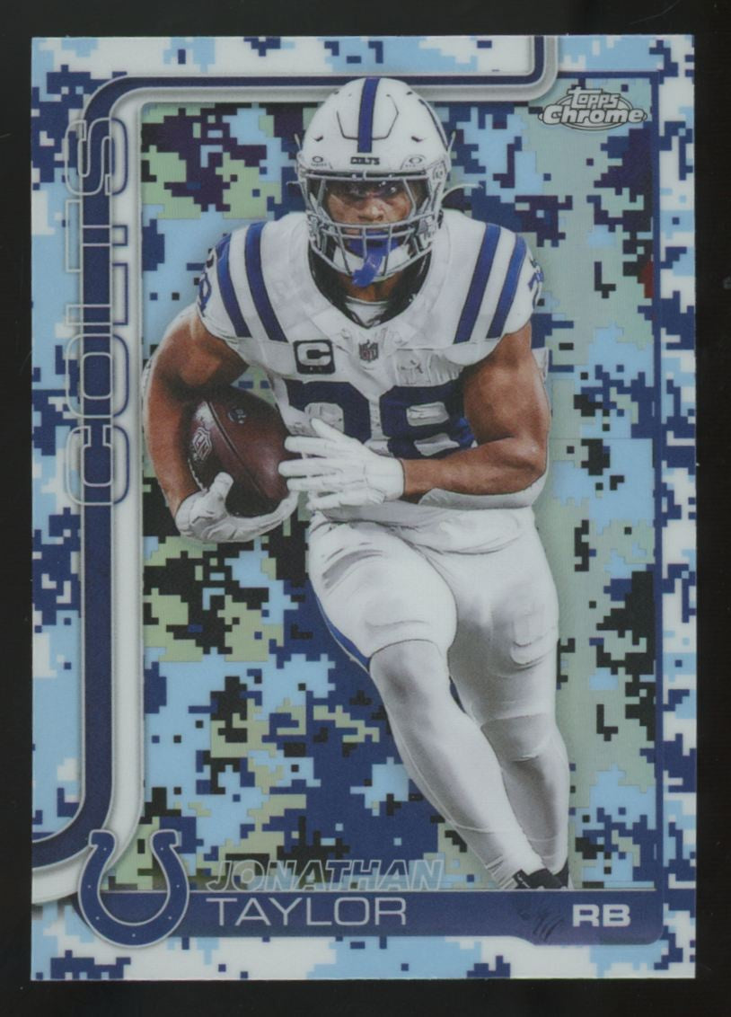 2025 Topps Chrome Jonathan Taylor Team Camo Variation SSP #130