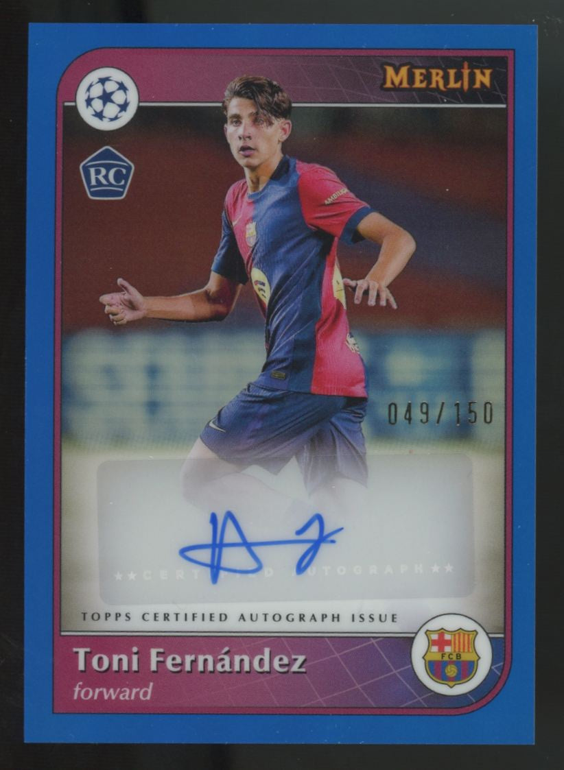 2024-25 Topps Merlin UEFA Toni Fernandez RC Blue Auto Refractor /150 #AU-TF