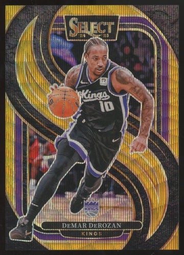 2024-25 Panini Select DeMar DeRozan Premier Level Gold Wave /10 #122