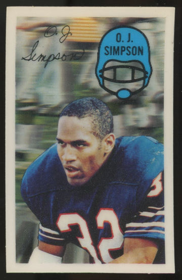 1970 Kellogg's O.J. Simpson RC 3-D Super Stars Xograph #48 EX/MT