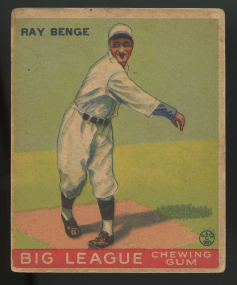 1933 Goudey Ray Benge #141 Good
