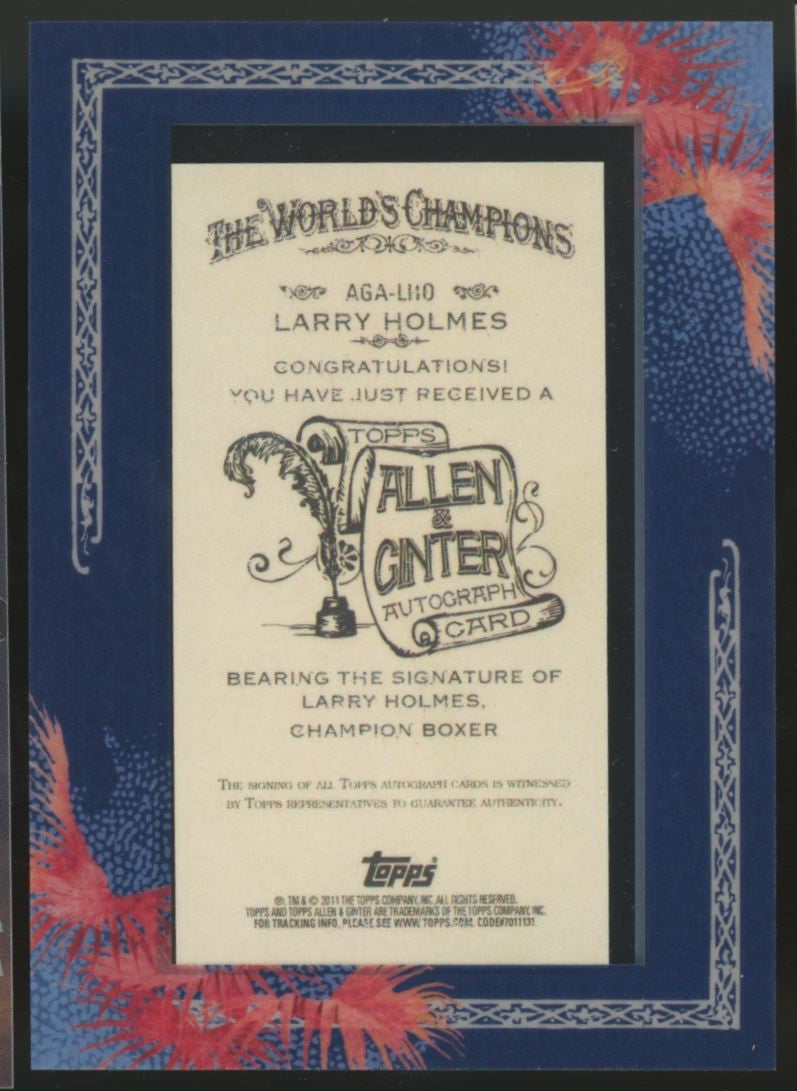 2011 Topps Allen & Ginter Larry Holmes Mini Framed Auto #AGA-LHO