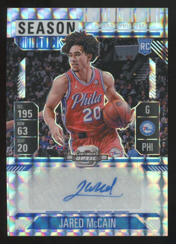 2024-25 Mosaic Jared McCain RC Season Ticket Variation Auto #RVT-JAR