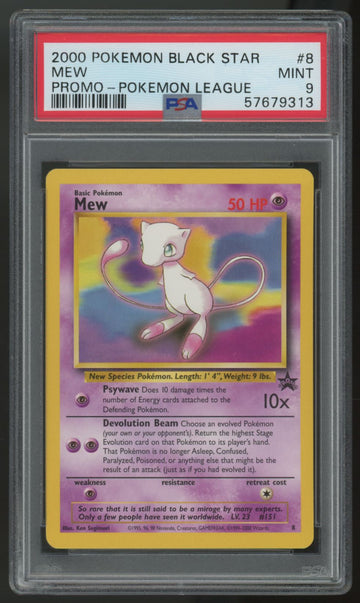 2000 Pokemon Mew League Promo #8 PSA 9