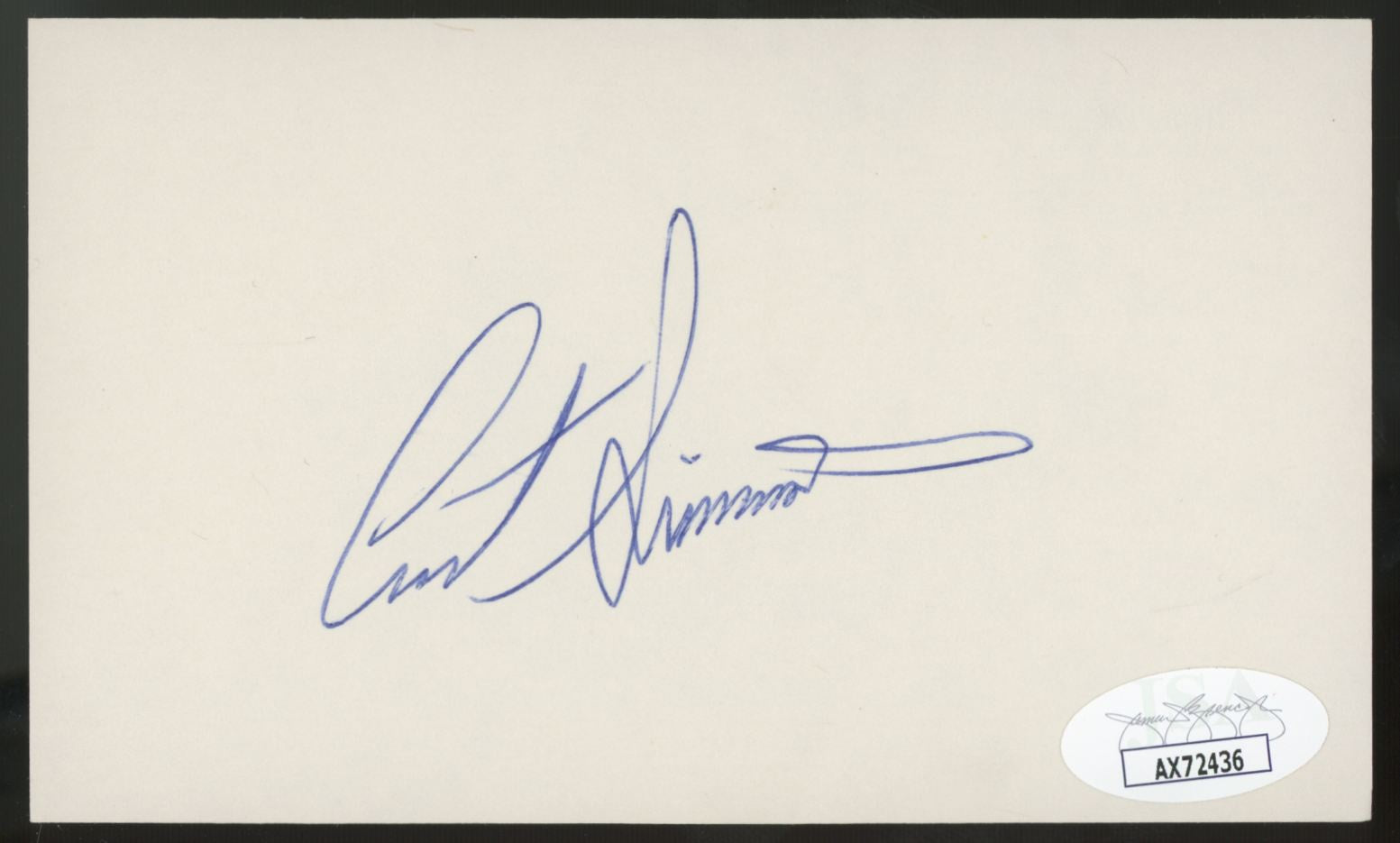 1979 Curt Simmons Signed Autographed Index Card JSA Authentic