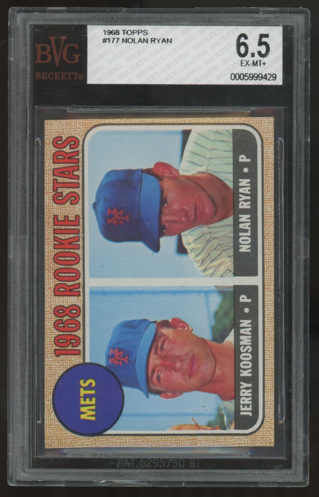 1968 Topps Nolan Ryan RC #177 BVG 6.5