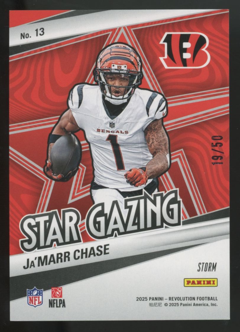 2025 Panini Revolution Ja'Marr Chase Storm Star Gazing /50 #13