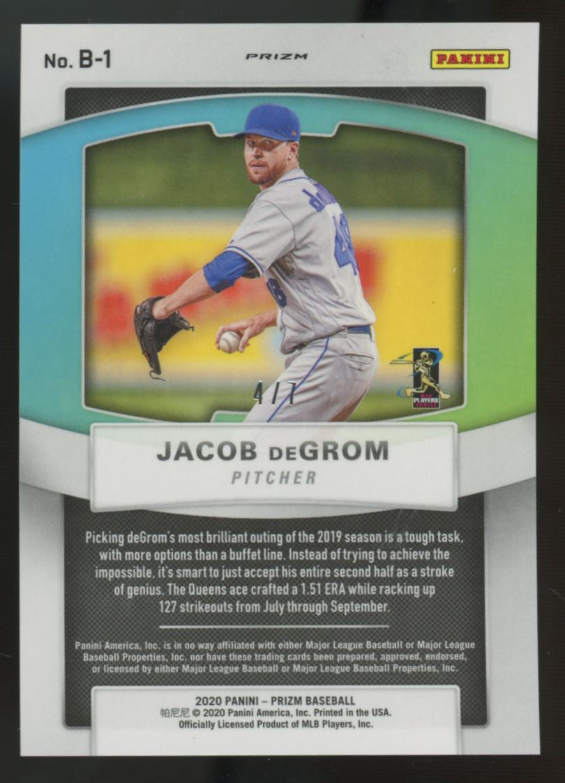 2020 Panini Prizm Jacob DeGrom Brilliance Shimmer /7 #B-1