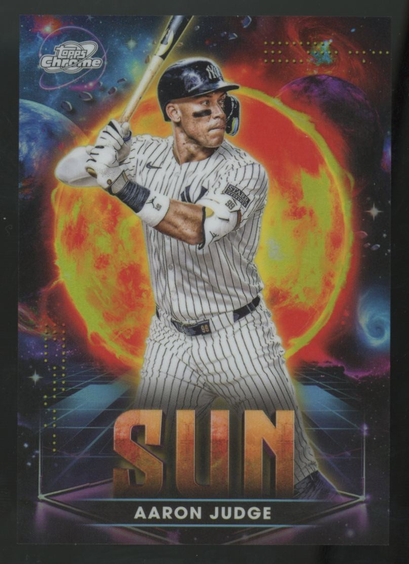 2025 Topps Chrome Cosmic Aaron Judge Planetary Pursuit Sun SP #PPS-1