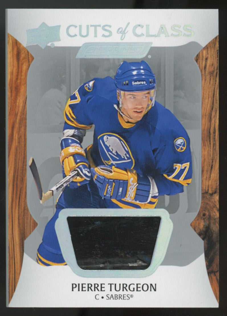 2024-25 UD Engrained Icons Pierre Turgeon Cuts Of Class Stick Relic Patch #CC-PT
