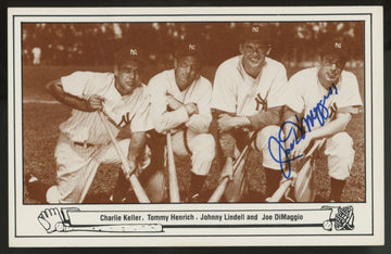 1983 Play Ball Joe DiMaggio Signed Autographed Post Card JSA Authentic