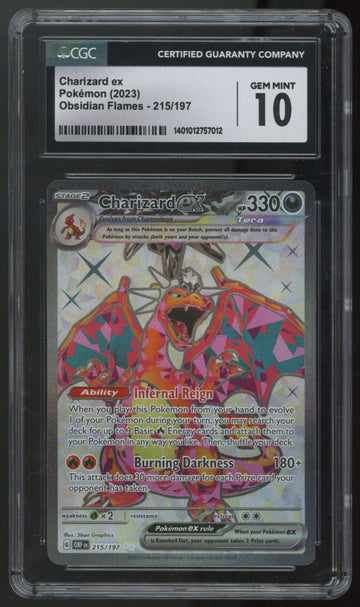 Pokemon Charizard ex Obsidian Flames #215/197 CGC 10 Gem Mint