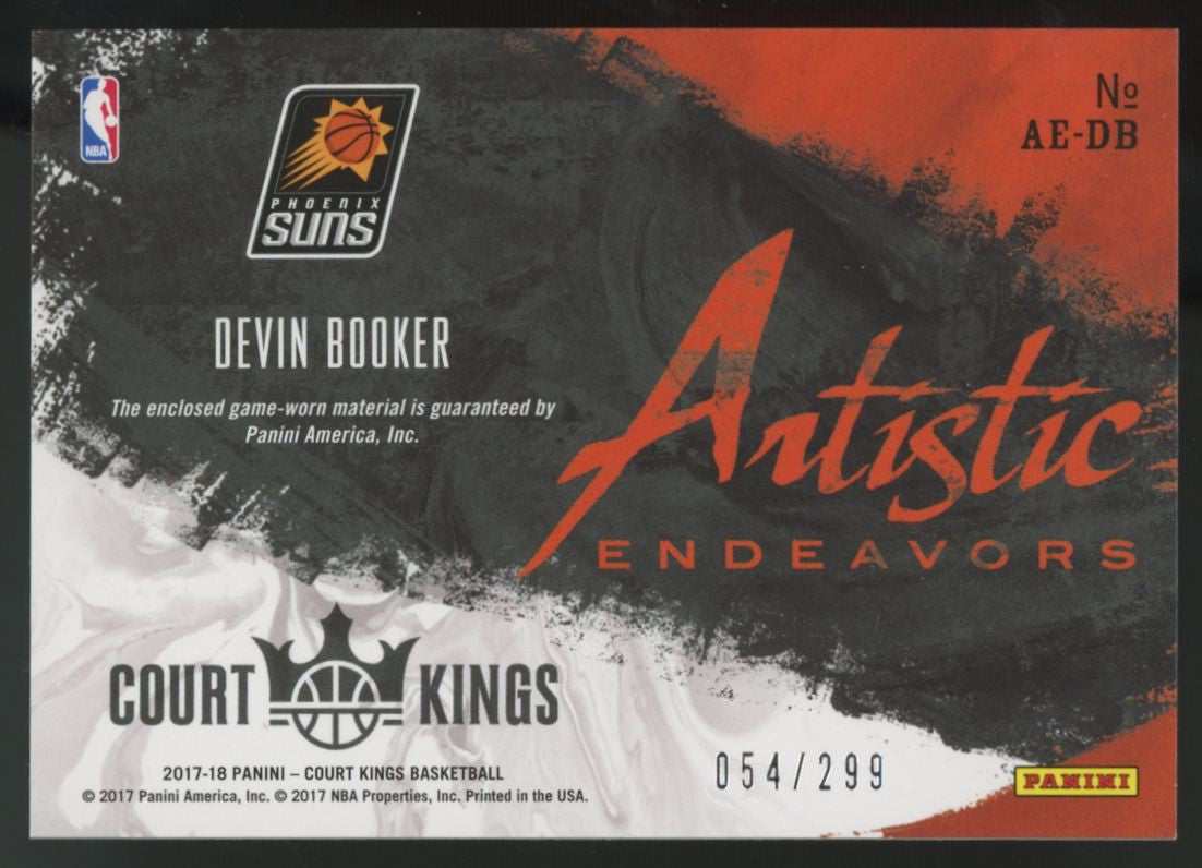 2017-18 Panini Court Kings Devin Booker Artistic Endeavors Patch /299 #AE-DB