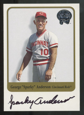 2001 Fleer Greats Of The Game George "Sparky" Anderson Auto