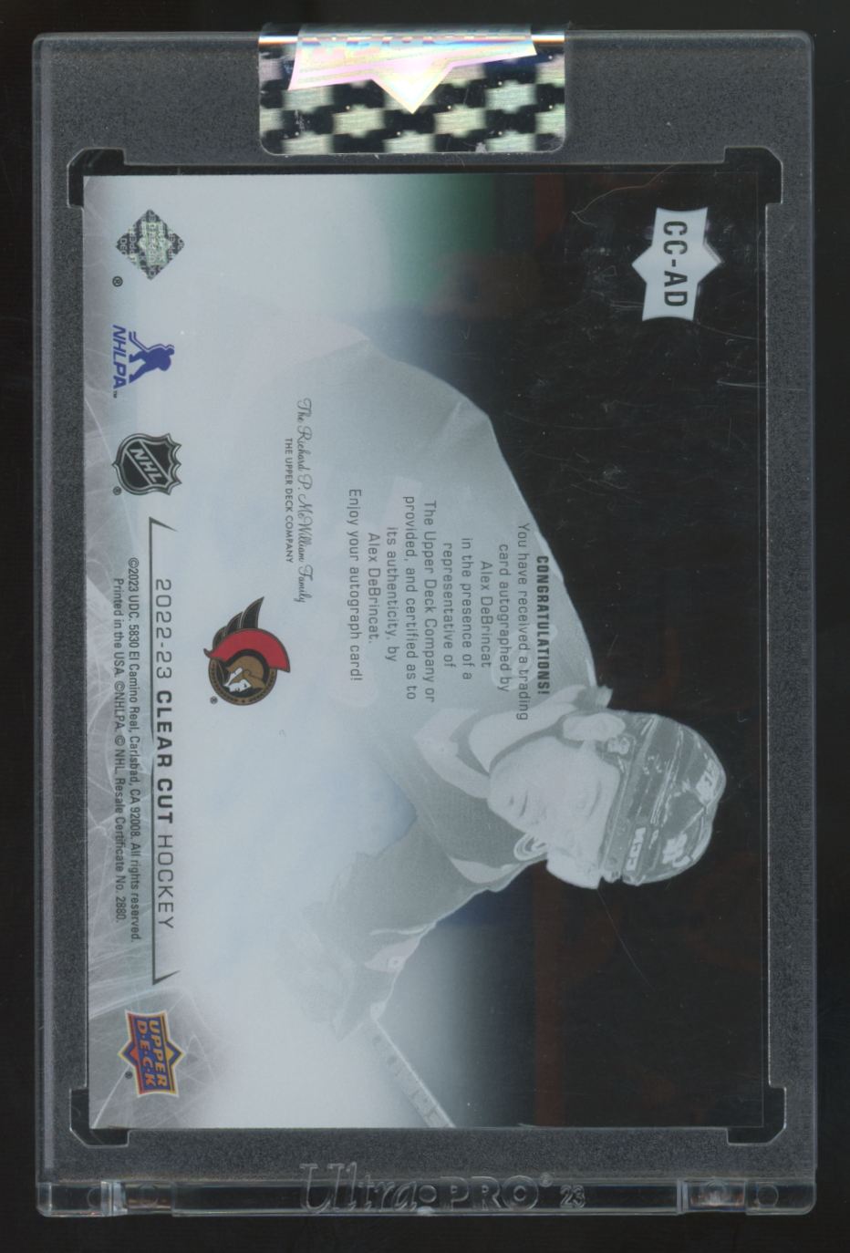 2022-23 Upper Deck Clear Cut Alex DeBrincat Auto #CC-AD