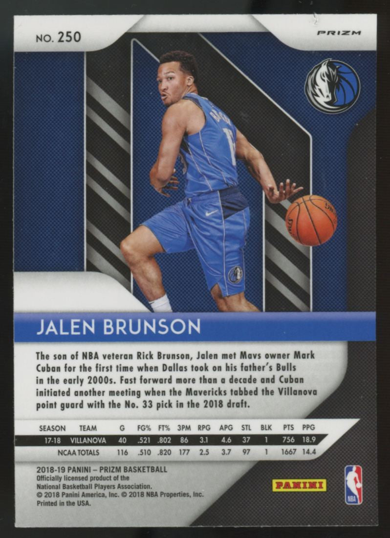 2018-19 Panini Prizm Jalen Brunson RC Ruby Wave #250